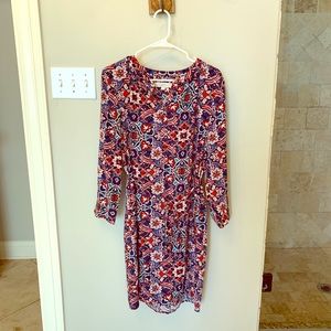 LOFT shirt dress size L fun pattern!